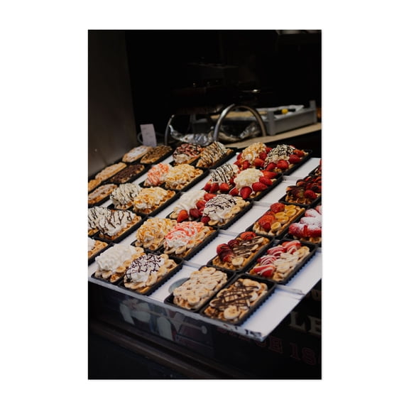 BELGIUM | A Taste of Tradition - Brussels Belgium Photography Dessert Kitchen Decor Fruit Unframed Wall Art Print 40 x 60 inches