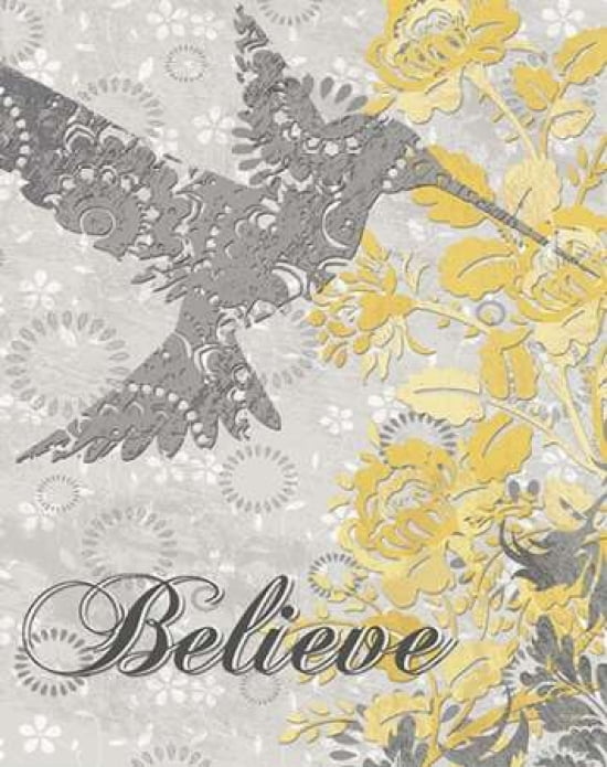 BELIEVE BIRD Canvas Art - Piper Ballantyne (22 x 28)