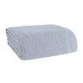 thumbnail image 1 of BELIZZI HOME 100% Cotton Bed Blanket, Breathable Thermal Blanket Full - Queen Size, Soft Chevron 90''x90'', Perfect for Layering Any All Season, Light Grey, 1 of 6
