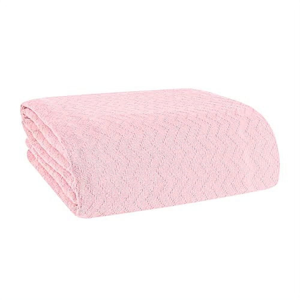 BELIZZI HOME FullQueen Size 100 Cotton Thermal Blanket, Soft Chevron