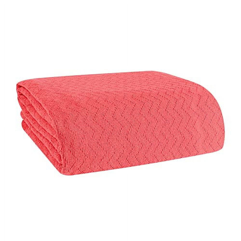 BELIZZI HOME 100 Cotton Bed Blanket, Breathable Thermal Blanket Twin