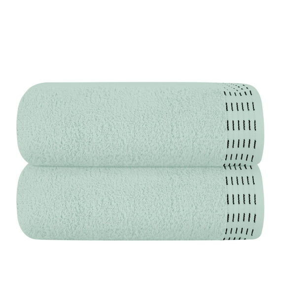 BELIZZI HOME 100% Premium Cotton 2 Pack Oversized Bath Towel Set 28x55 inches, Large Bath Towels, Ultra Absorbant Compact Quickdry & Lightweight Towel, Ideal for Gym Travel Camp Pool - Sea Green