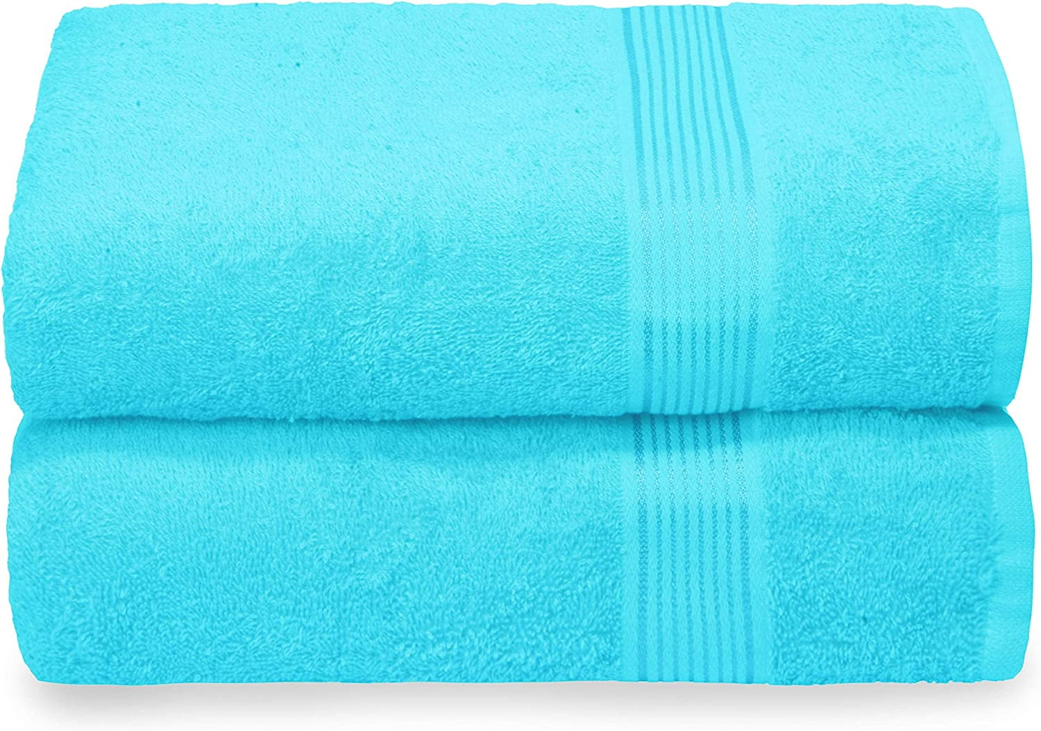 Clorox Bleach Friendly, Quick Dry, 100% Cotton Bath Towels (30 L x 52 W),  Highly Absorbent, Light Weight, Easy to Wash (2 Pack, Mineral Blue)…