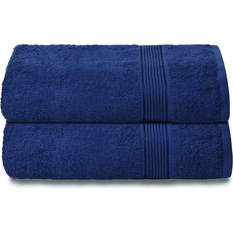 CHINO Oversized Bath Towel Set of 8 Navy, Microfiber 2 Large Bath Sheets, 2  Hand Towels, 4 Washcloths - Super Absorbent Jumbo Towels Set Diamond