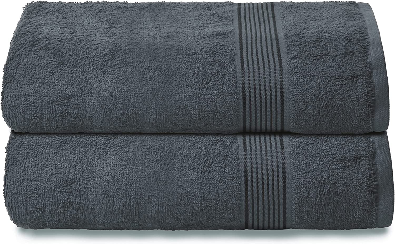 8 Piece Large Grey Family Bath Towel Set-2 Oversized Bath Towel Sheets,2  Hand Towels,4 Washcloths-600GSM Soft Highly Absorbent Quick Dry Beach Chair