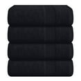 thumbnail image 1 of BELIZZI HOME 4 Pack Bath Towel Set 27x54, 100% Ring Spun Cotton, Ultra Soft Highly Absorbent Machine Washable Hotel Spa Quality Bath Towels for Bathroom, 4 Bath Towels Black, 1 of 7