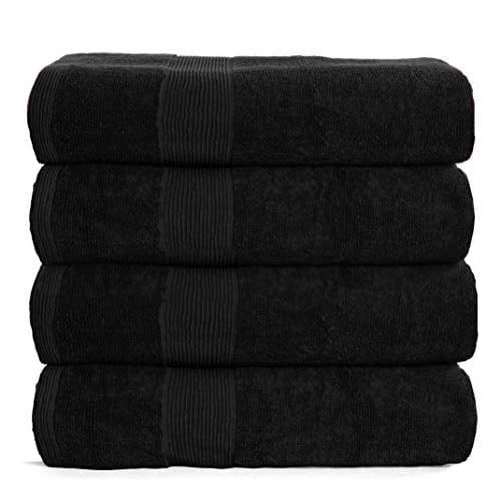 BELIZZI HOME 4 Pack Bath Towel Set 27x54, 100 Ring Spun Cotton, Ultra