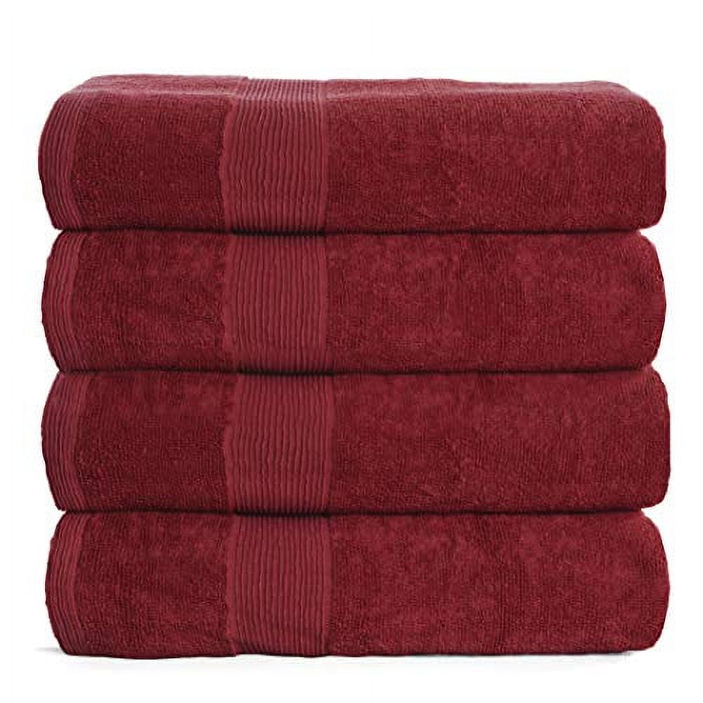 Belizzi Home 100% Cotton Ultra Soft 6 Pack Towel Set, Contains 2 Bath Towels 28x55 inchs, 2 Hand Towels 16x24 inchs & 2 Washcloths 12x12 inchs