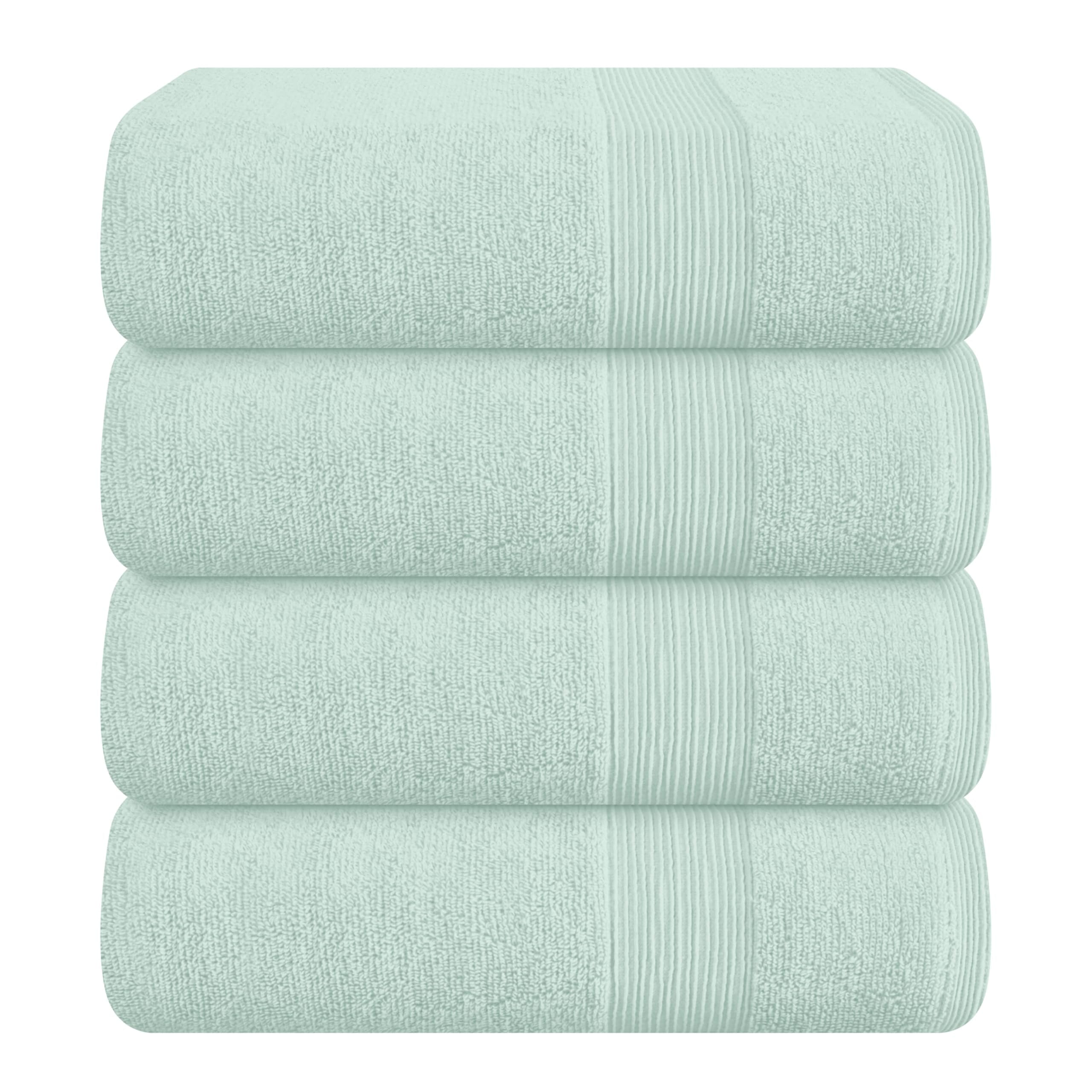 Free Shipping BELIZZI HOME 4 Pack Bath Towel Set 27x54 100 Ring Spun Cotton Ultra Soft Highly Absorbent Machine Washable Hotel Spa Quality Bath Towels for Bathroom 4 Bath Towels Sea Green Walmart