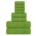 thumbnail image 1 of BELIZZI HOME 8 Piece Towel Set 100% Ring Spun Cotton, 2 Bath Towels 27x54, 2 Hand Towels 16x28 and 4 Washcloths 13x13 - Ultra Soft Highly Absorbent Machine Washable Hotel Spa Quality - Kiwi Green, 1 of 7