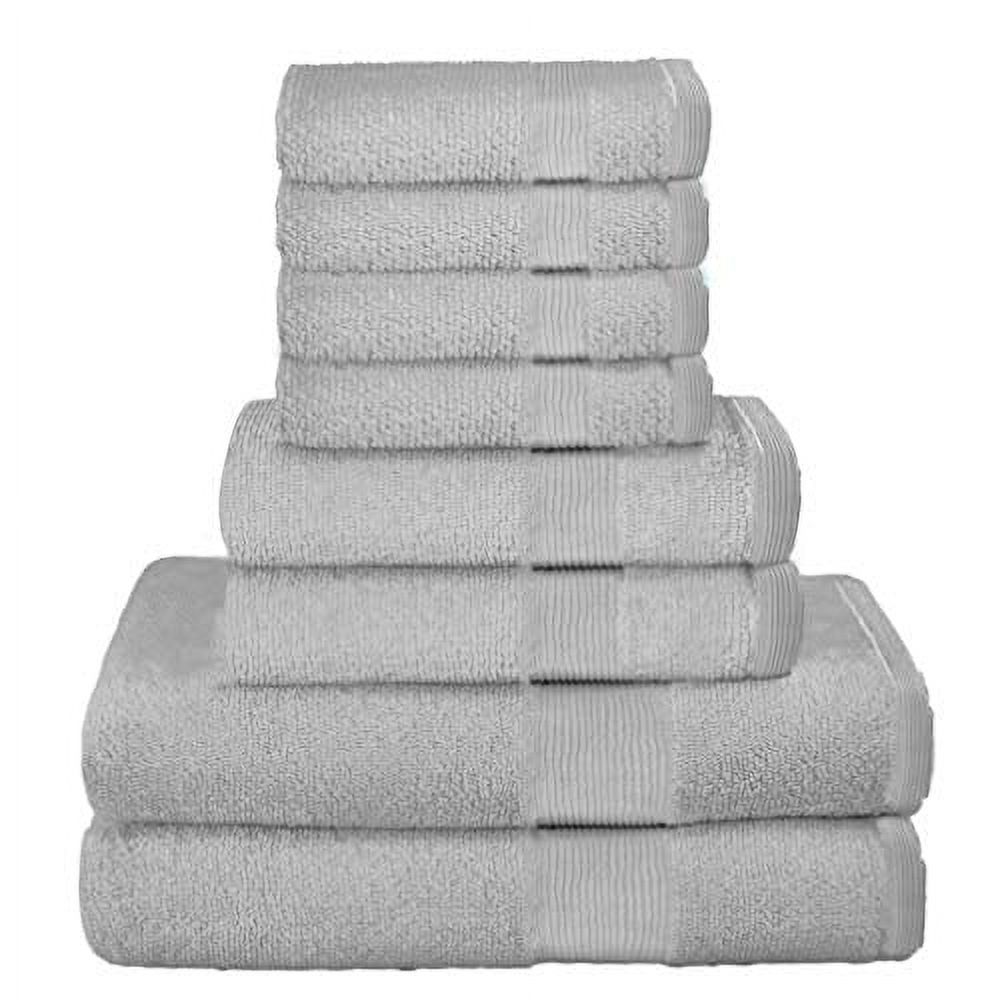BELIZZI HOME 8 Piece Towel Set 100 Ring Spun Cotton, 2 Bath Towels