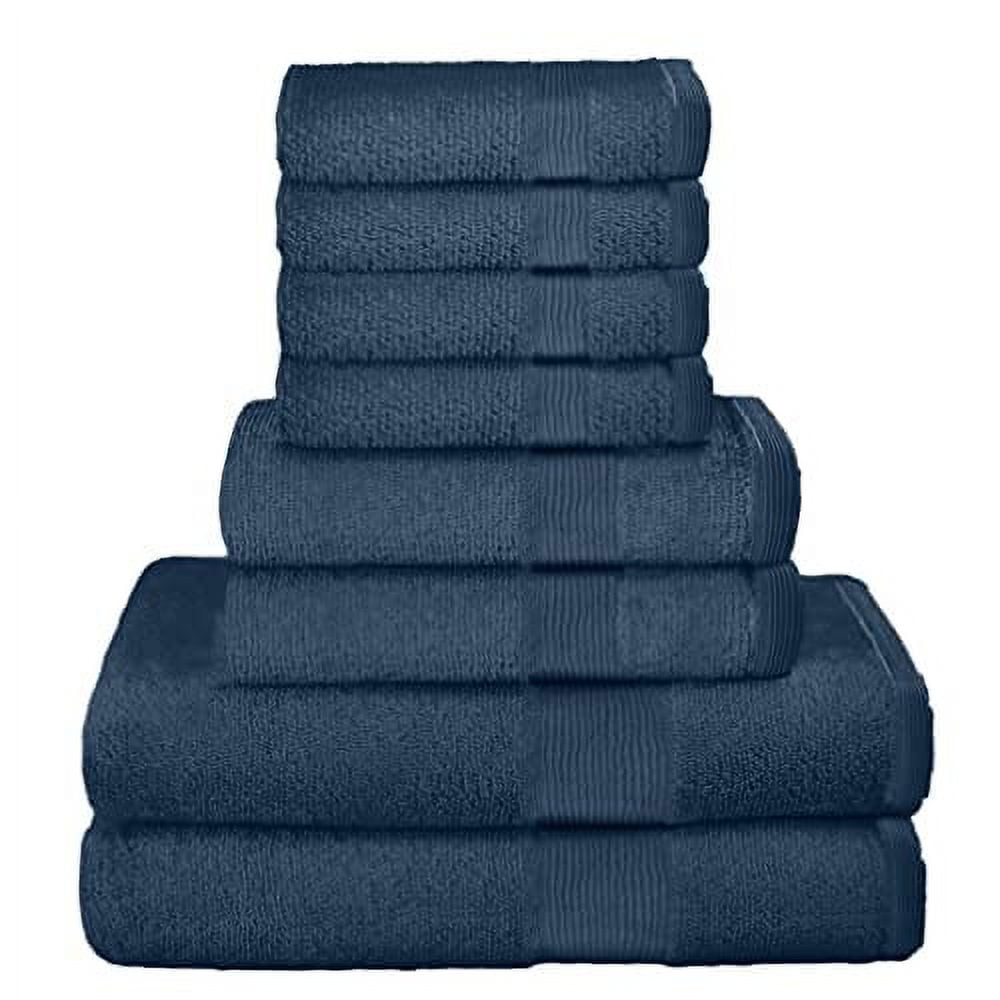 BELIZZI HOME 8 Piece Towel Set 100% Ring Spun Cotton, 2 Bath Towels 27x54,  2 Hand Towels 16x28 and 4 Washcloths 13x13 - Ultra Soft Highly Absorbent  Machine Washable Hotel Spa Quality - Coral Orange 