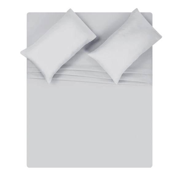BELIZZI HOME King Sheet Set - Double Brushed Microfiber Bedding Sets King, 4 Piece Deep Pocket King Size Bedding Sets - Ultra Soft, Easy-Fit, Wrinkle Free, Quick Dry King Sheets - Light Grey