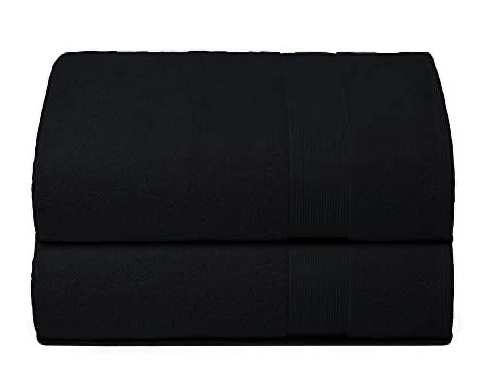 BELIZZI HOME Premium Cotton Oversized 2 Pack Bath Sheet 35x70 - 100% Pure Cotton - Ideal for Everyday use - Ultra Soft & Highly Absorbent - Machine Washable - Black
