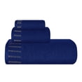 thumbnail image 1 of BELIZZI HOME Ultra Soft 3 Pack Cotton Towel Set, Contains a Bath Towel 28x55 inch, a Hand Towel 16x24 inch & a Wash Coth 12x12 inch, Ideal Everyday use, Compact & Lightweight - Navy Blue, 1 of 6