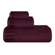 BELIZZI HOME Ultra Soft 3 Pack Cotton Towel Set, Contains a Bath Towel 28x55 inch, a Hand Towel 16x24 inch & a Wash Coth 12x12 inch, Ideal Everyday use, Compact