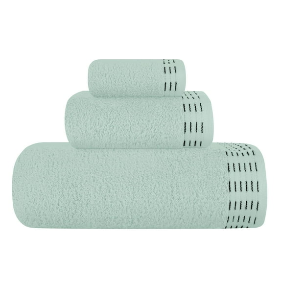 BELIZZI HOME Ultra Soft 3 Pack Cotton Towel Set, Contains a Bath Towel 28x55 inch, a Hand Towel 16x24 inch & a Wash Coth 12x12 inch, Ideal Everyday use, Compact & Lightweight - Sea Green