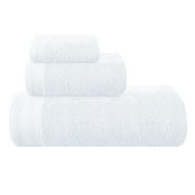 BELIZZI HOME Ultra Soft 3 Pack Cotton Towel Sets - 1 Pc Bath Towel 28x55 inch, 1 Pc Hand Towel 16x24 inch & 1 Pc Wash Coth 12x12 inch. For Everyday Use, Compact