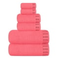 thumbnail image 1 of BELIZZI HOME Ultra Soft 6 Pack Cotton Towel Set, Contains 2 Bath Towels 28x55 inch, 2 Hand Towels 16x24 inch & 2 Wash Coths 12x12 inch, Ideal for Everyday use, Compact & Lightweight - Coral Orange, 1 of 7