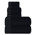 thumbnail image 1 of BELIZZI HOME Ultra Soft 6 Pack Cotton Towel Set, Contains 2 Bath Towels 28x55 inch, 2 Hand Towels 16x24 inch & 2 Wash Coths 12x12 inch, Ideal for Everyday use, Compact & Lightweight - Black, 1 of 6