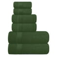 thumbnail image 1 of BELIZZI HOME Ultra Soft 6 Pack Cotton Towel Set, Contains 2 Bath Towels 28x55 inch, 2 Hand Towels 16x24 inch & 2 Wash Coths 12x12 inch, Ideal Everyday use, Compact & Lightweight - Olive Green, 1 of 7