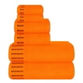 thumbnail image 1 of BELIZZI HOME Ultra Soft 6 Pack Cotton Towel Set, Contains 2 Bath Towels 28x55 inch, 2 Hand Towels 16x24 inch & 2 Wash Coths 12x12 inch, Ideal for Everyday use, Compact & Lightweight - Orange, 1 of 6