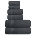 thumbnail image 1 of BELIZZI HOME Ultra Soft 6 Pack Cotton Towel Set, Contains 2 Bath Towels 28x55 inch, 2 Hand Towels 16x24 inch & 2 Wash Coths 12x12 inch, Ideal Everyday use, Compact & Lightweight - Charcoal Grey, 1 of 7