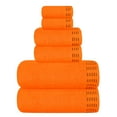 thumbnail image 1 of BELIZZI HOME Ultra Soft 6 Pack Cotton Towel Set, Contains 2 Bath Towels 28x55 inch, 2 Hand Towels 16x24 inch & 2 Wash Coths 12x12 inch, Ideal for Everyday use, Compact & Lightweight - Orange, 1 of 7