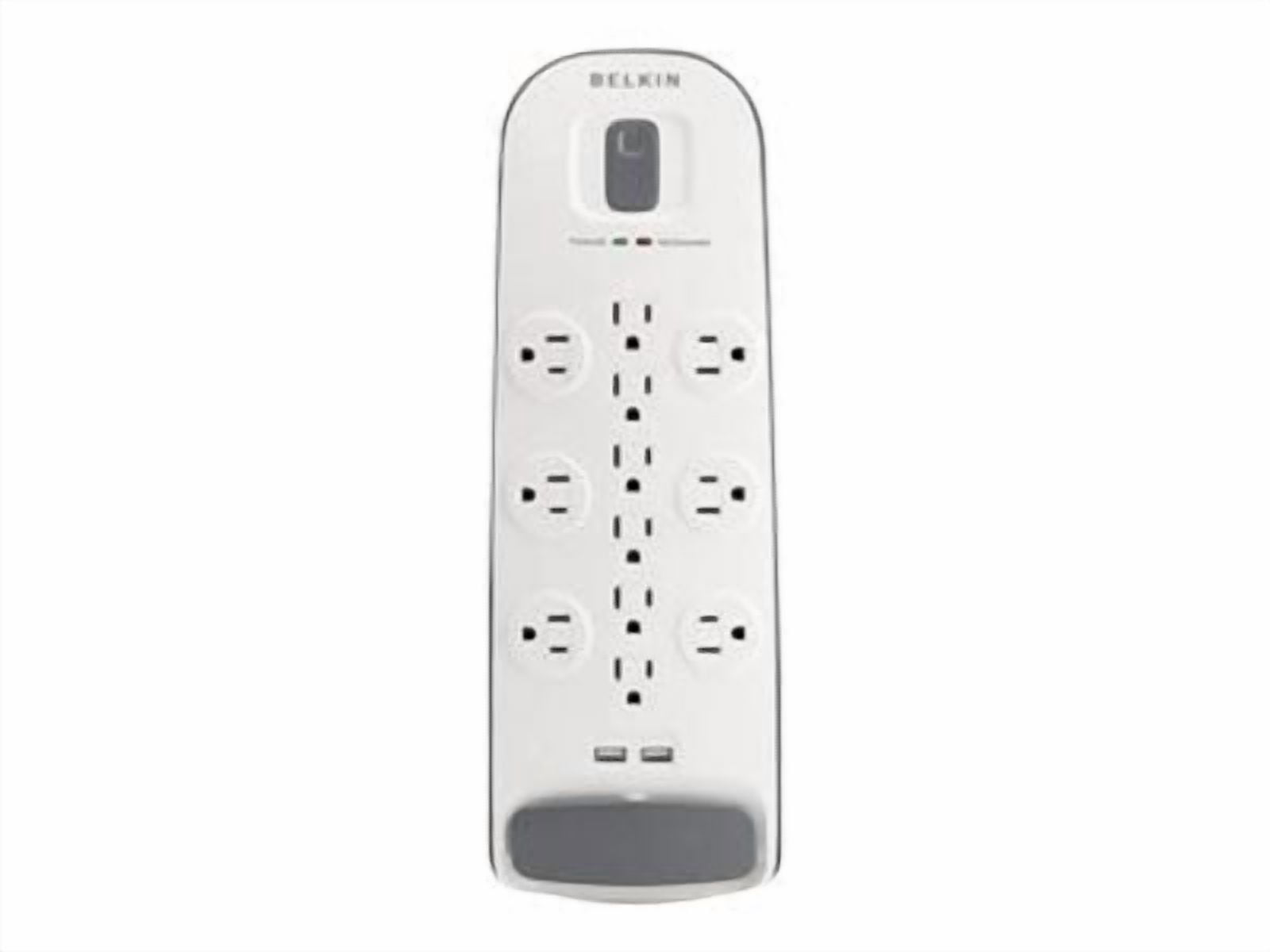 Belkin BV112050-06 12-Outlet Surge Protector with USB Charging, 6 ft. cord, 1 Pack