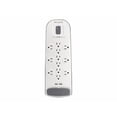 thumbnail image 1 of Belkin USB Power Strip Surge Protector - 12 AC Multiple Outlets & 2 USB Ports - 6 ft Long Flat Plug Extension Cord for Home, Office, Travel, Computer Desktop & Charging Brick - White (3,996 Joules), 1 of 6