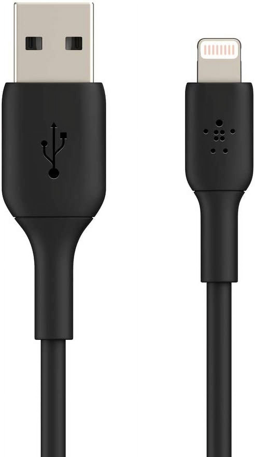 Belkin BoostCharge Lightning Cable 2-Pack - 3.3ft/1M - MFi Certified Apple iPhone Charger USB-A to Lightning Cable - iPhone Cable - iPhone Charger Cord - Apple Charger - USB Phone Charger - Black