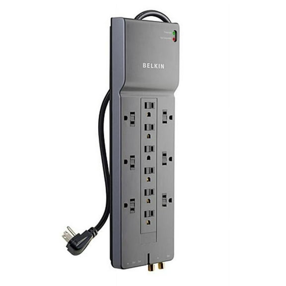 BELKIN COMPONENTS 12 Outlet Surge Protector TEL/Modem 8 ft BE112230-08