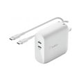 thumbnail image 1 of Belkin BoostCharge Dual USB-C GaN Wall Charger 68W + USB-C Cable for iPhone 16, iPhone 16 Pro, iPhone 16 Pro Max, Galaxy S25, S24, Galaxy Note, Pixel 9 & 8, iPad Pro, Nintendo Switch 2 & More, 1 of 7