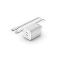 thumbnail image 1 of Belkin Dual USB-C GaN Wall Charger with PPS 65W + USB-C to USB-C Cable, White, 1 of 5