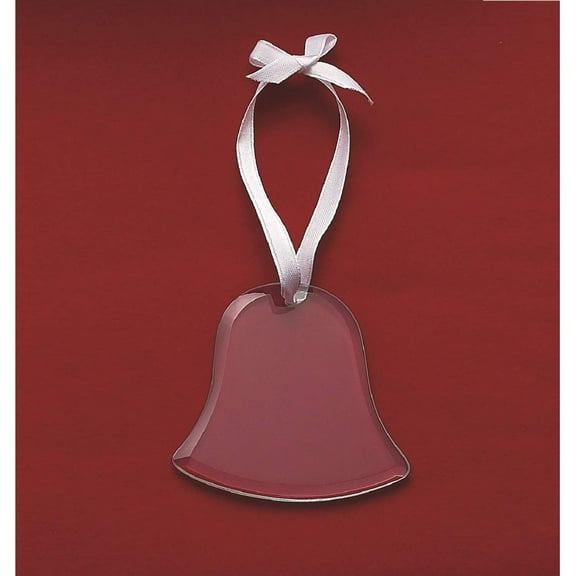 BELL SHAPED GLASS ORNAMENT W/ WHITE RIBBON - Christmas Ornament