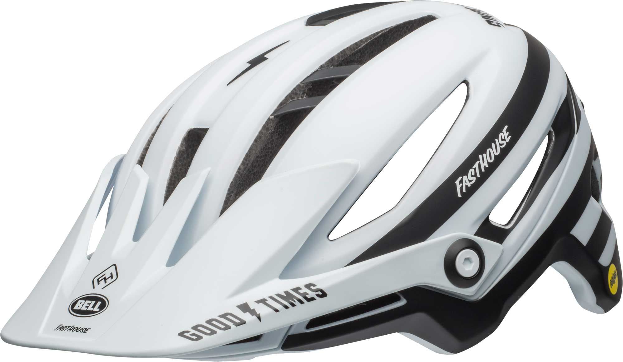 BELL Sixer MIPS Adult Mountain Bike Helmet Fasthouse Stripes Matte White/Black (2023) Large (58-62 cm)