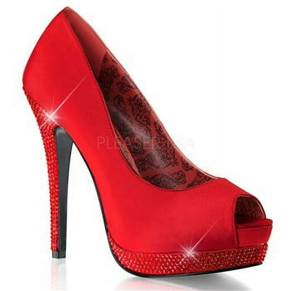BELLA-12R, 5 1/4" Heel Peep Toe Pump Shoes