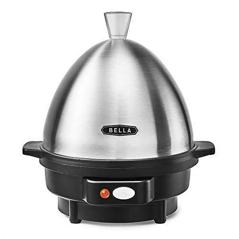 Bella 17287 Double Cooker, Rapid Boiler, Poacher Maker Make Up to 14 Large Boiled Eggs, Poaching and Omelete Tray Included, Stack, Black