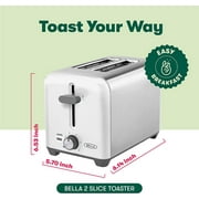 BELLA 2 Slice Toasterel and White