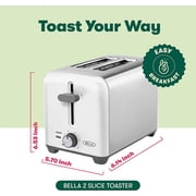 BELLA 2 Slice Toasterel and White