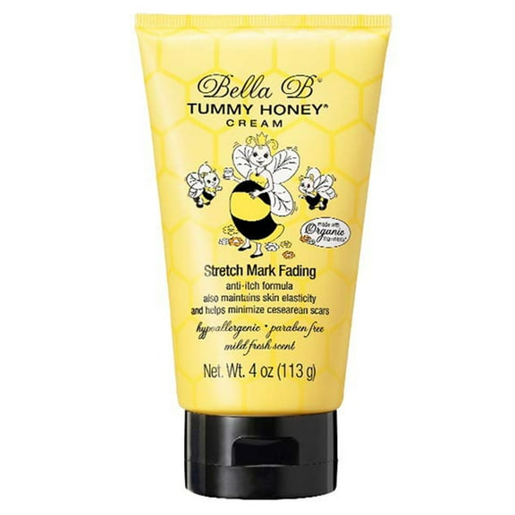 BELLA B NATURALS Tummy Honey Cream 4oz - Bella B Tummy Cream For Fading Stretch Marks - Pregnancy Cream To Prevent Stretch Marks - Stretch Marks Cream For Pregnancy - Pregnancy Stretch Mark Prevention