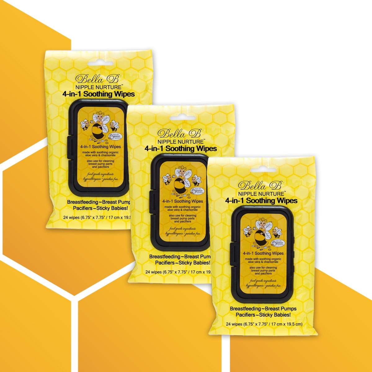 BELLA B Nipple Nurture 3Piece Bundle Breastfeeding Disposable Wipes
