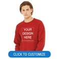 thumbnail image 1 of BELLA+CANVAS Adult Crew Neck Personalized Sweatshirt, Create your own Designs, Red, XL, Unisex, 1 of 8