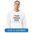 thumbnail image 1 of BELLA+CANVAS Adult Crew Neck Personalized Sweatshirt, Create your own Designs, White, Small, Unisex, 1 of 8