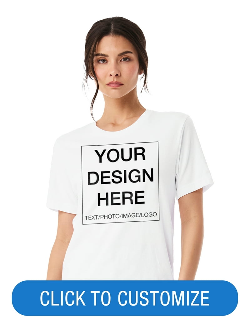 BELLA+CANVAS Adult Crew Neck Personalized T-Shirt, Create Your Own