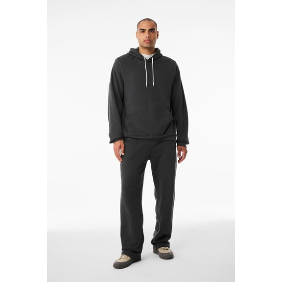 BELLA+CANVAS Adult Crew Neck Personalized Hoodie, Create your own Designs, Dark Grey Heather, Medium, Unisex