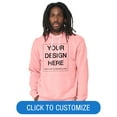 thumbnail image 1 of BELLA+CANVAS Adult Pullover Personalized Hoodie, Create Your Own Designs, Pink, XL, Unisex, 1 of 7