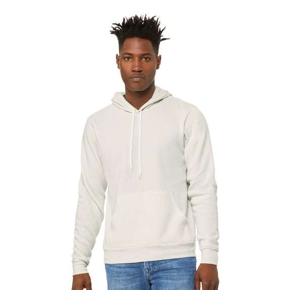 BELLA+CANVAS Adult Unisex Fleece Pullover Hoodie Sweatshirt, 2XL, Vintage White