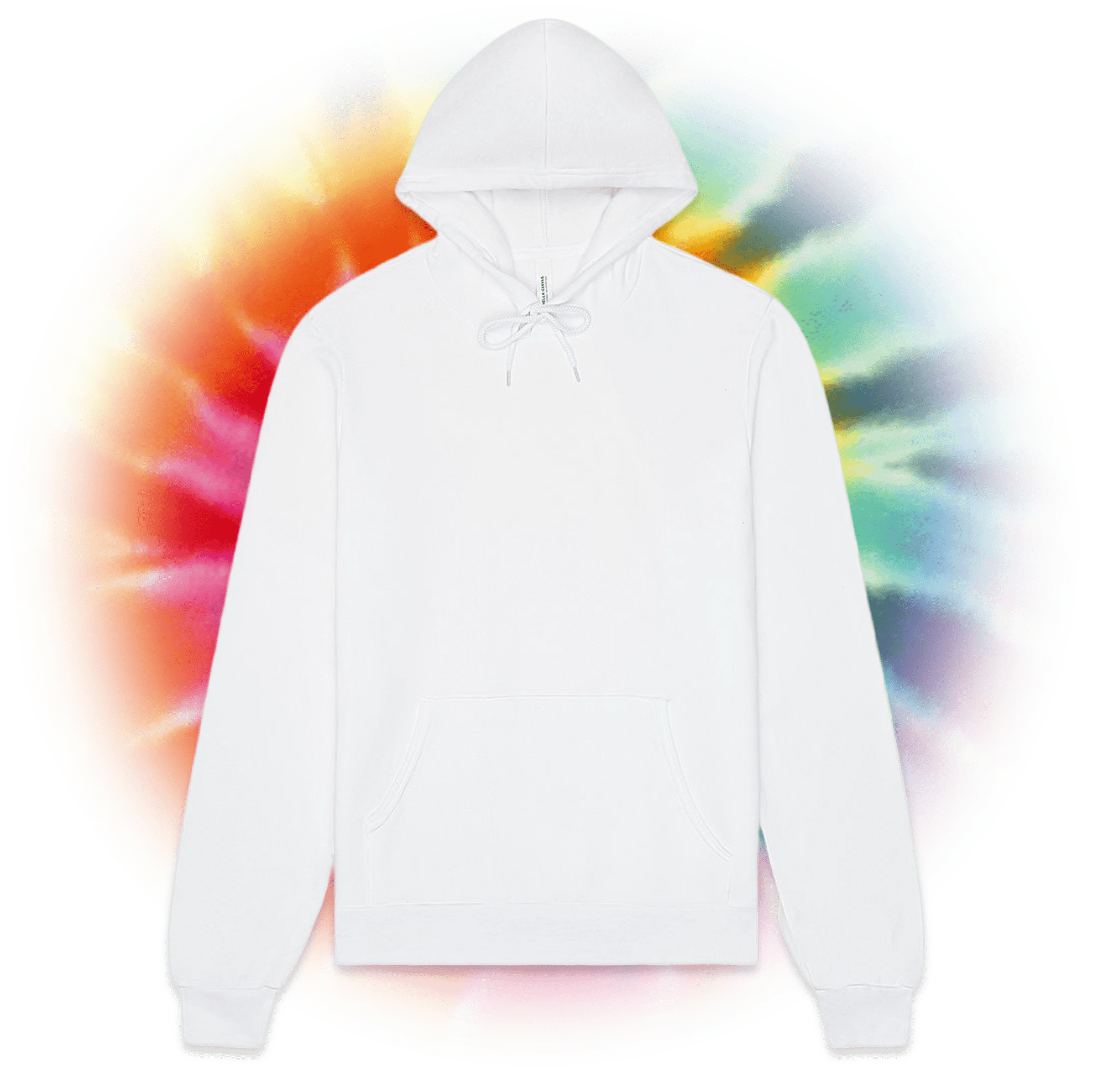BELLA+CANVAS Adult Unisex Fleece Pullover Hoodie Sweatshirt – White Medium Cotton Blend Hoodie for Crafting, Personalization, Tie Dye & Everyday Wear