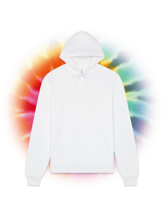 Adult Unisex Fleece Pullover Hoodie Sweatshirt – White Small Cotton Blend Hoodie for Crafting, Personalization, Tie Dye & Everyday Wear